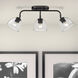 Roxie 3 Light 25 inch Matte Black Semi-Flush Ceiling Light